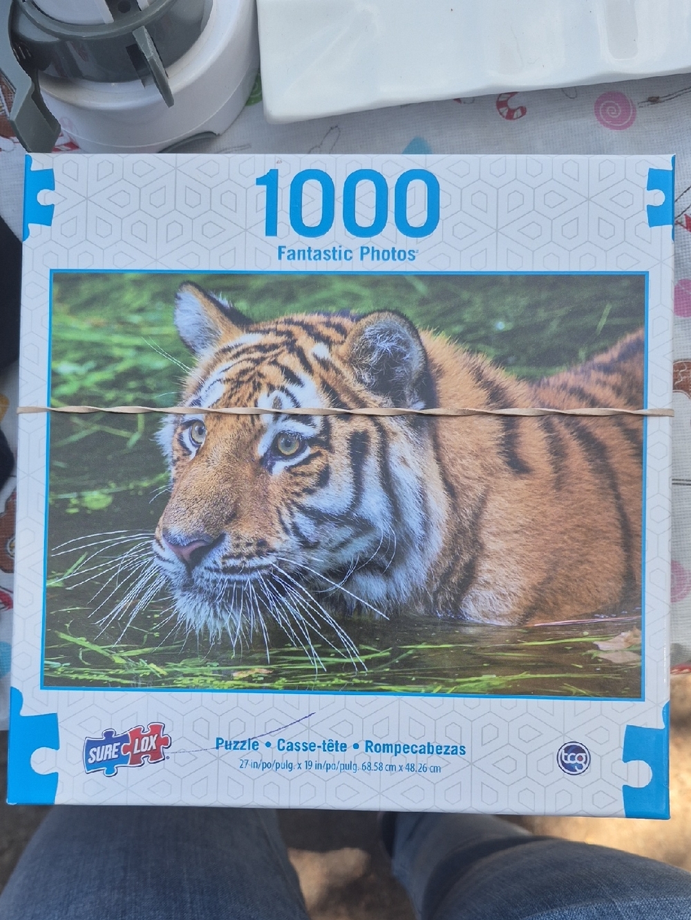 1000 Piece Tiger Puzzle - Orange & Black